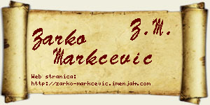 Žarko Markčević vizit kartica